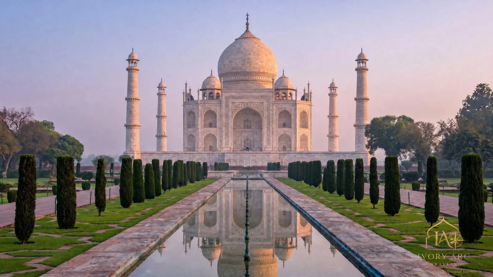 The Taj Mahal at dawn, Agra