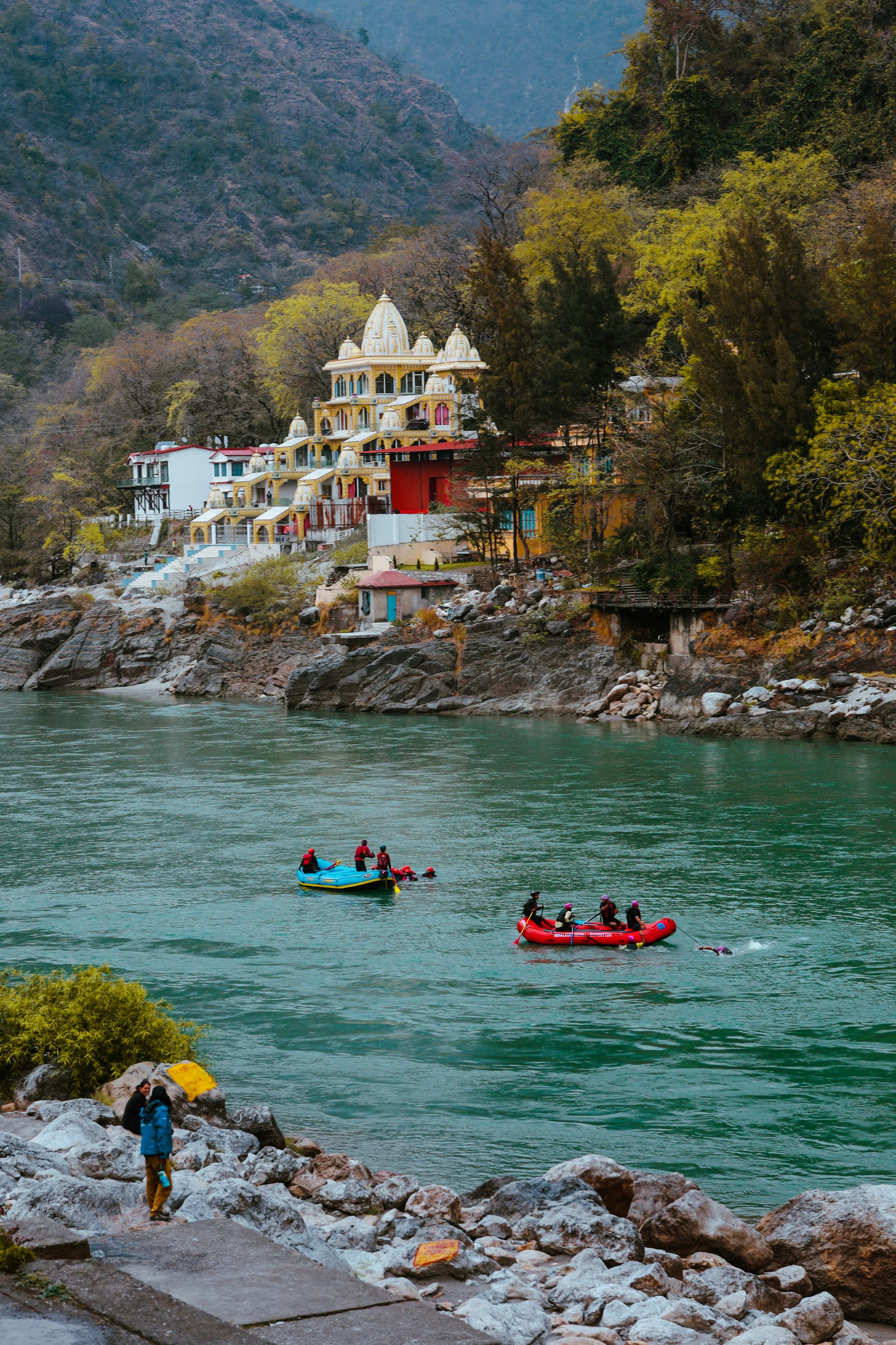 Rafting on the Ganges near Rishikesh