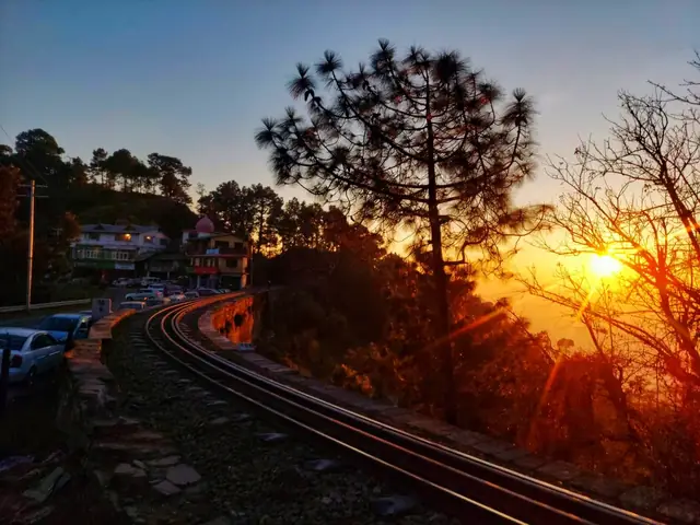 Sunset over the Shimla hills